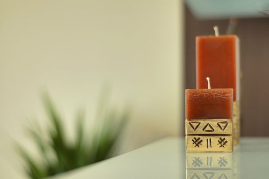 geometric interior candle, decoration background