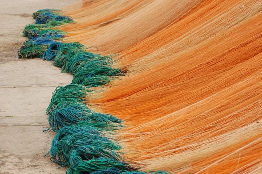 color nets on the beach