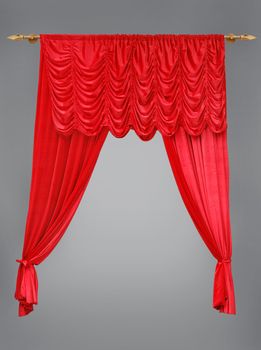 red curtain in front of the theatre
