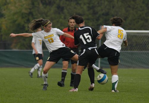The University of Vermont women's soccer team faces off against Albany.