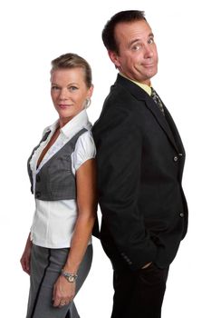 Man and woman business team