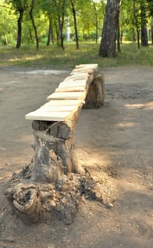 bench - wooden park bench in the park 