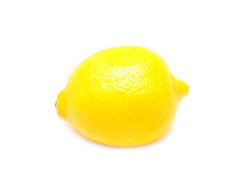 juicy, fresh, new lemons are isolated on the white