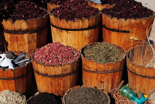 A spice stand in the market of old Sharm el-Sheik.