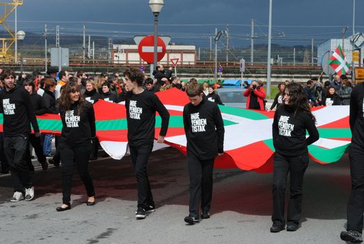 Basque separatists celebration their national day, the Aberri Eguna. Basques wants to break off from Spain and France to form an independent state.