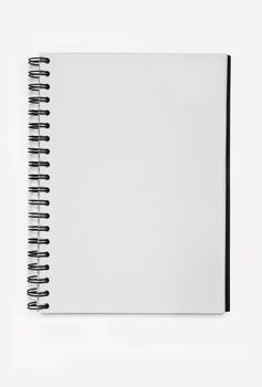 spiral notebook paper without line isolated background.  