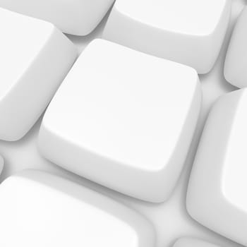 Blank white key in a keyboard