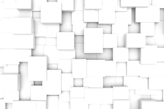 Three-dimensional design from white blocks