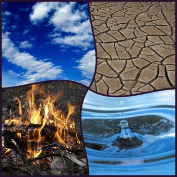 The Four Elements - Air, Fire, Water, Earth