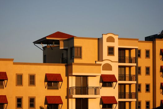 Modern holiday and apartment building