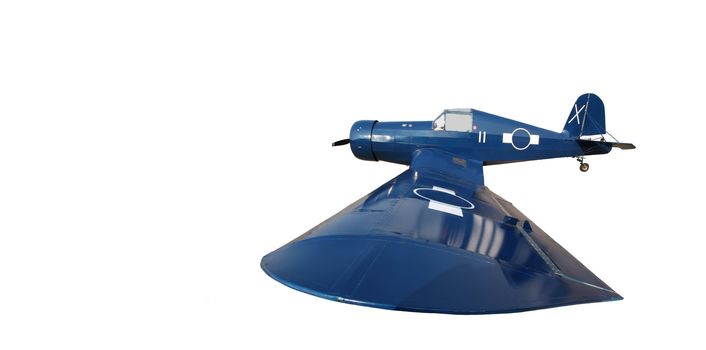 Blue Monoplane  isolated