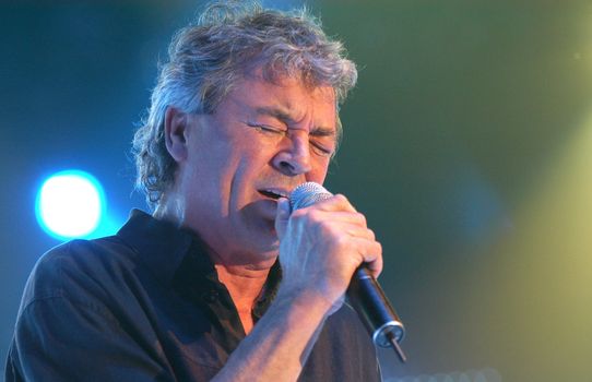 BRNO, CZECH REP., FEBRUARY-22:   Ian Gillan, singer of British band Deep Purple in performance at the hall Rondo February 22, 2006 in Brno, Czech Republic. The group arrived as part of tour for the new album Rapture Of The Deep.