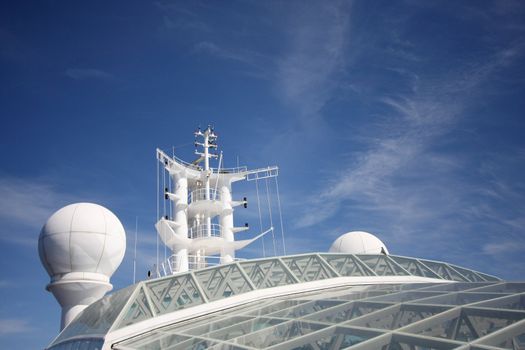 Navigation tower on the cruiseship