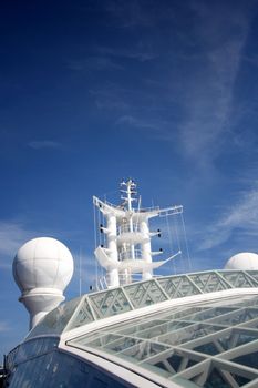 Navigation tower on a luxury cruiseship