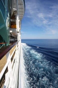 Cruising on the wide ocean