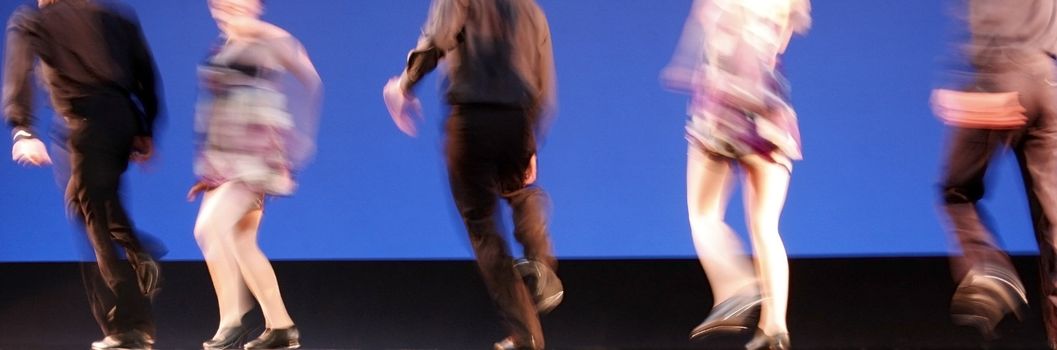 Young dancers performing on stage