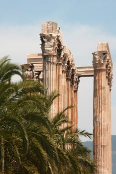 Historical ruins in ancient Greece