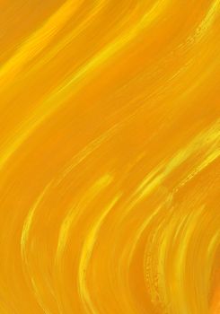 Abstract yellow and orange oil painted curves.