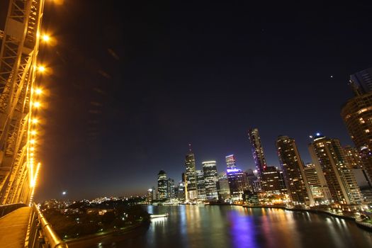 Brisbane at night (Brisbane, Queensland, Australia)