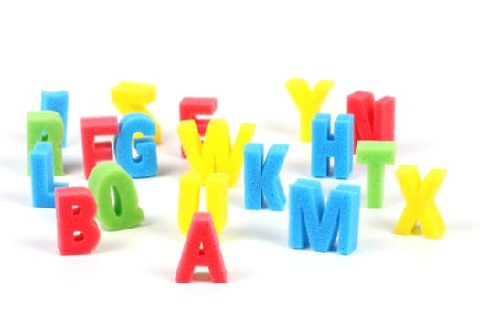 soft colored letters for education of children