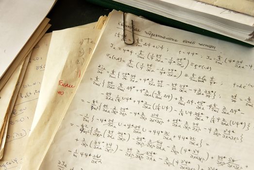 physics formulas and calculations written on paper, quantum hydrodynamics of a single particle