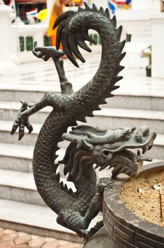 image of dragon on joss stick pot