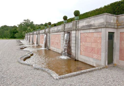 The royal garden of Drottningholms Palace in the Stockholm city, Sweden 
