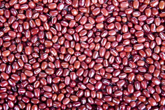 Full frame of dried azuki beans for food background or texture