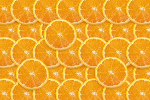 Vibrant orange slices filling entire frame.  Great food background.