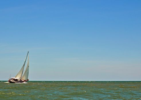 Sailboat on the ocean