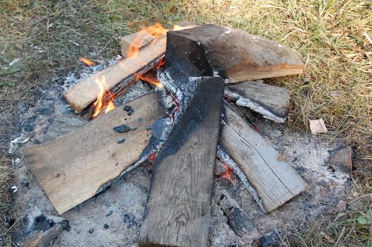 Small Campfire in the Grass