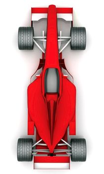 image red sports car on a white background