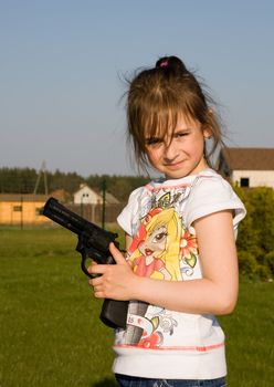 girl with gun