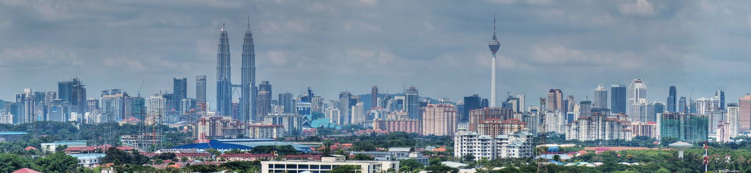 Kuala Lumpur skyline panoramic view