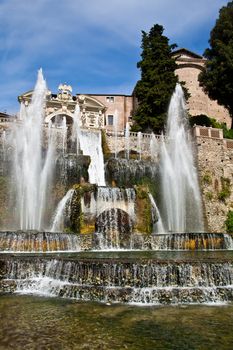 Detail of the luxury Villa d'Este in Tivoli, close to Rome - Italy