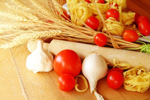 Some ingredients of italian kitchen