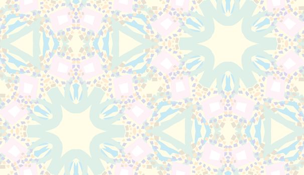 Light pink and yellow seamless background kaleidoscope pattern