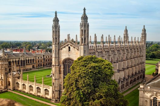 Ariel view of Kings College, Cambridge.