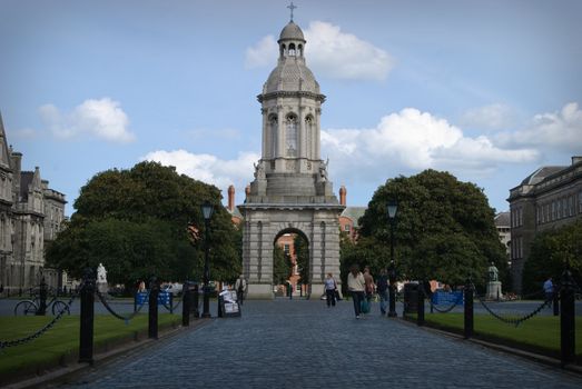 Belfry tower on the campus of Trinity College, Dublin, Ireland