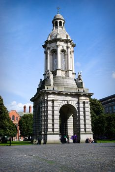 Belfry tower on the campus of Trinity College, Dublin, Ireland