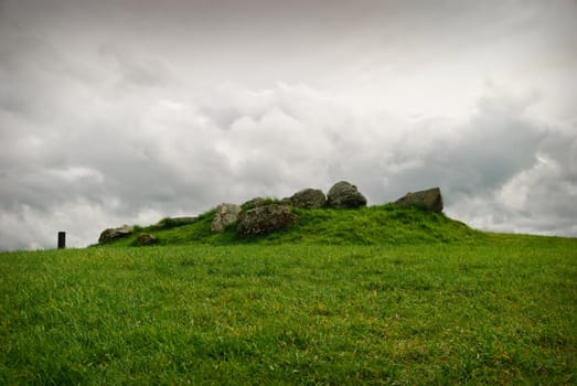 One of about 30 megalithic thombs at Carromore, County Sligo, Ireland