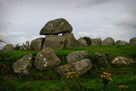 One of about 30 megalithic thombs at Carromore, County Sligo, Ireland