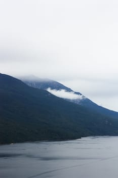 summer lake and mountain view