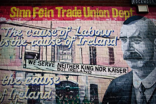 political murals in Falls Road, Belfas, Northern Ireland