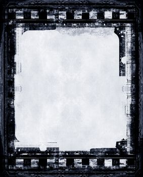 Computer designed highly detailed grunge film frame with space for your text or image