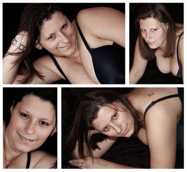 collage of sexy woman