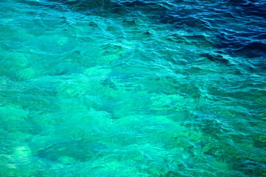 Beautiful water surface on the beach