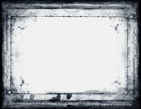 Computer designed highly detailed grunge border with space for your text or image. Great grunge layer for your projects.