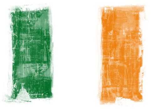 Computer designed highly detailed grunge illustration - Flag of Ireland