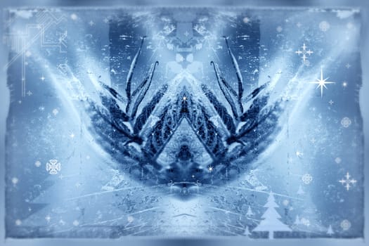 Computer designed highly detailed  grunge winter background